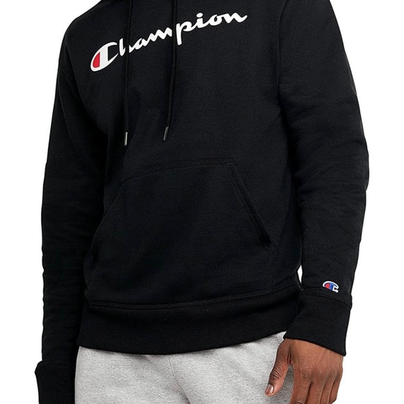 Champion Men's Pullover Hoodie, Powerblend Fleece Midweight Hooded Sweatshirt M - Picture 1 of 11